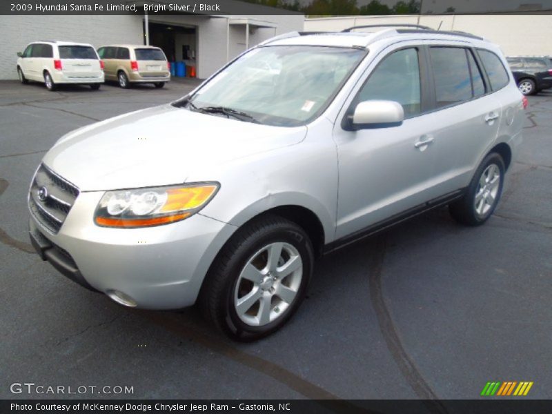 Bright Silver / Black 2009 Hyundai Santa Fe Limited