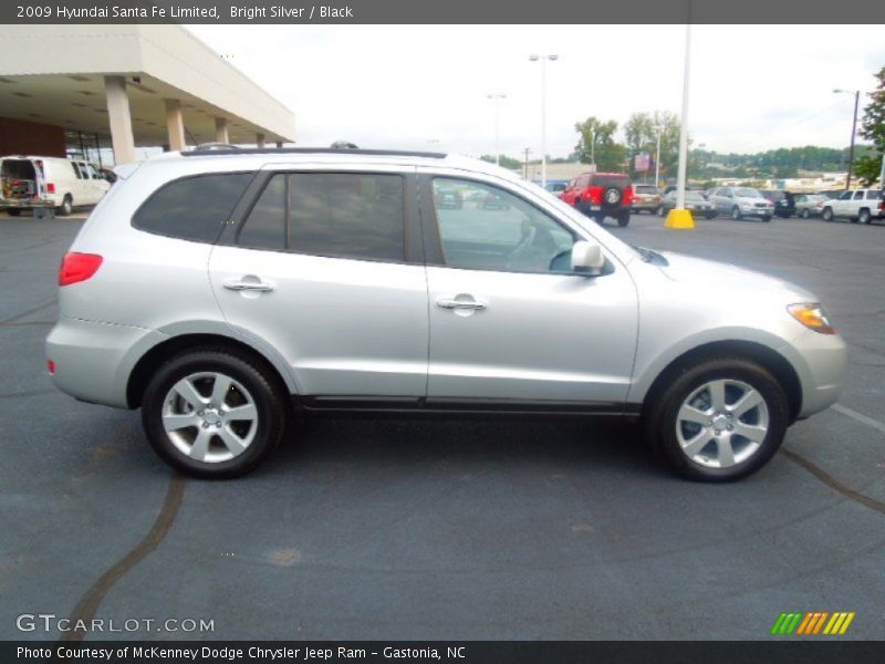 Bright Silver / Black 2009 Hyundai Santa Fe Limited