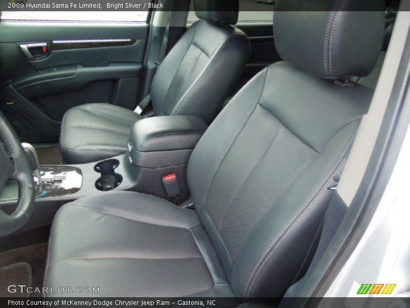 Bright Silver / Black 2009 Hyundai Santa Fe Limited