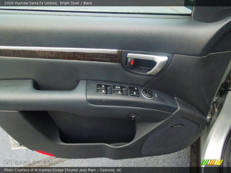 Bright Silver / Black 2009 Hyundai Santa Fe Limited