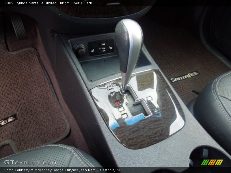 Bright Silver / Black 2009 Hyundai Santa Fe Limited