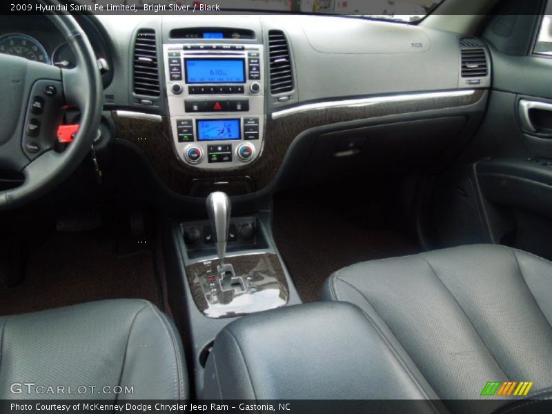Bright Silver / Black 2009 Hyundai Santa Fe Limited
