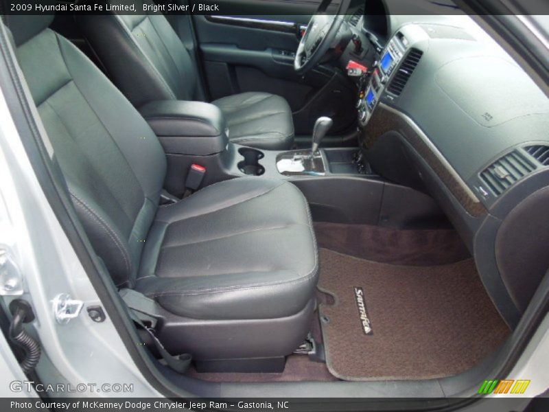Bright Silver / Black 2009 Hyundai Santa Fe Limited