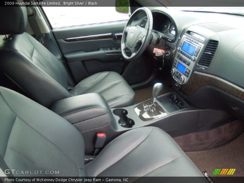 Bright Silver / Black 2009 Hyundai Santa Fe Limited