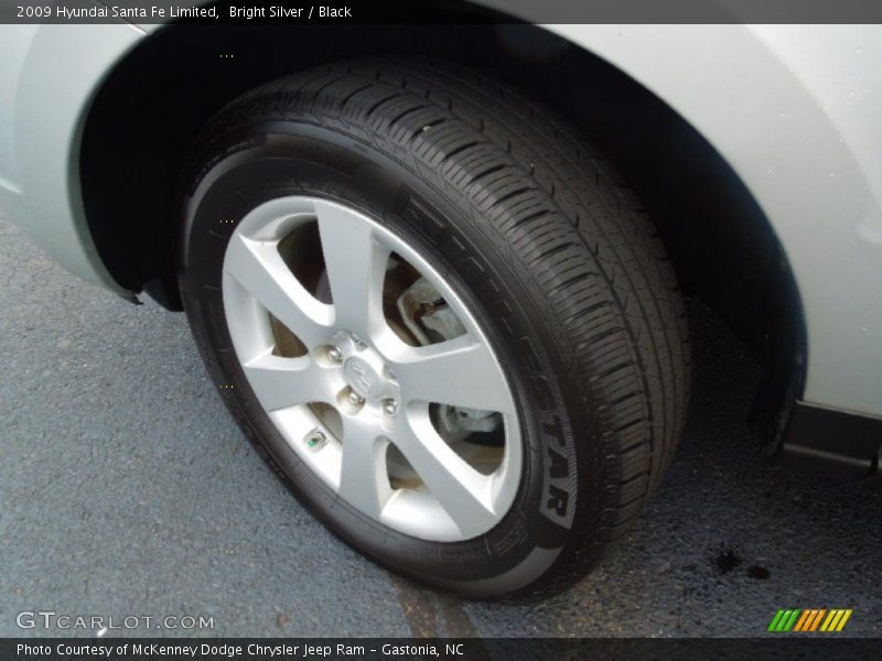 Bright Silver / Black 2009 Hyundai Santa Fe Limited