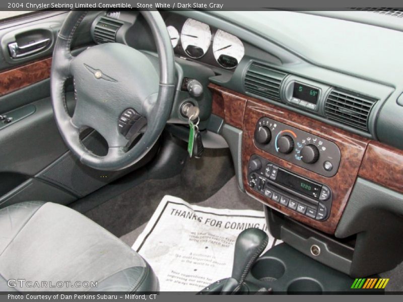 Stone White / Dark Slate Gray 2004 Chrysler Sebring Limited Convertible