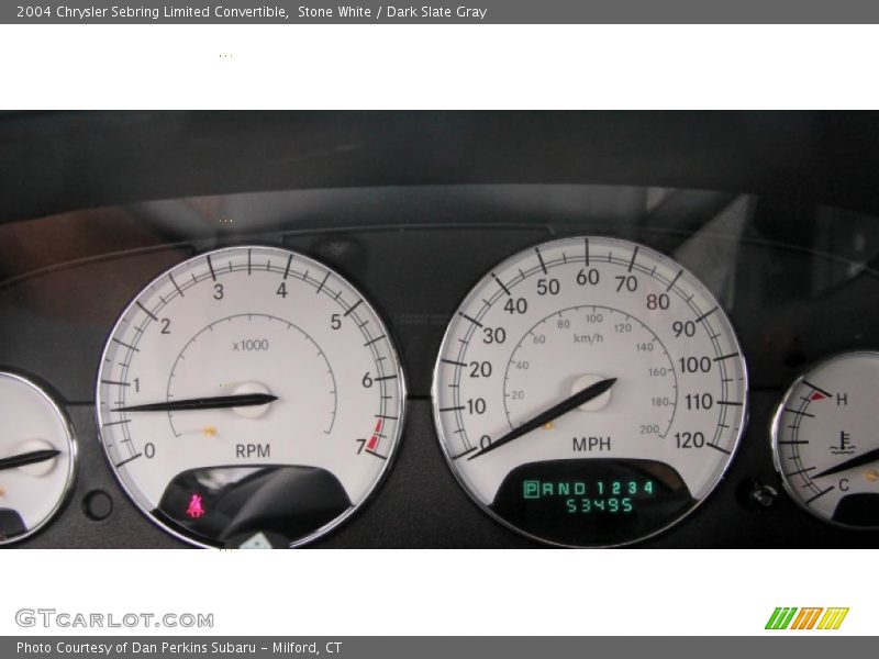Stone White / Dark Slate Gray 2004 Chrysler Sebring Limited Convertible