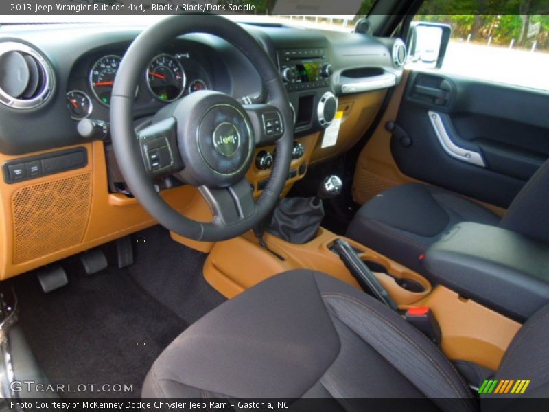 Black/Dark Saddle Interior - 2013 Wrangler Rubicon 4x4 