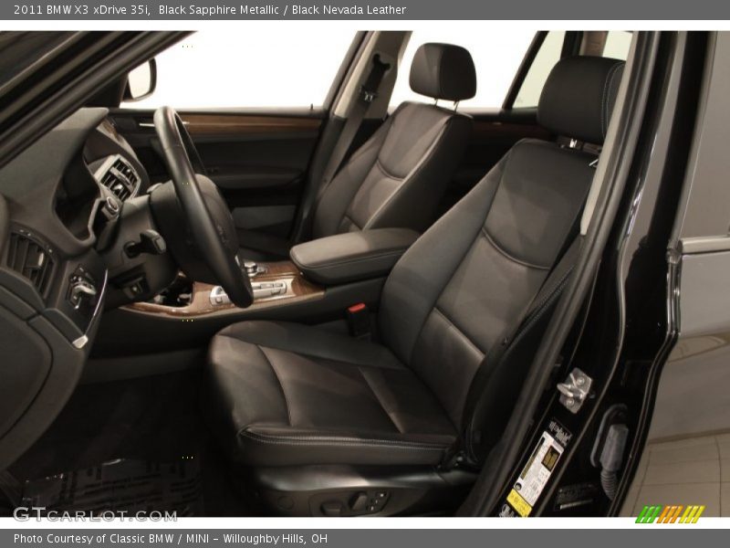 Black Sapphire Metallic / Black Nevada Leather 2011 BMW X3 xDrive 35i