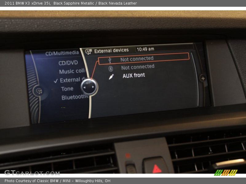 Black Sapphire Metallic / Black Nevada Leather 2011 BMW X3 xDrive 35i