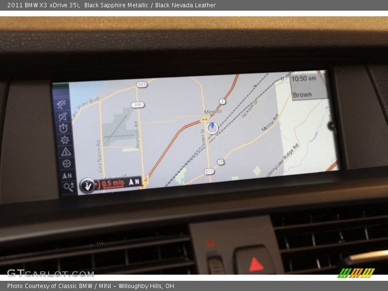 Black Sapphire Metallic / Black Nevada Leather 2011 BMW X3 xDrive 35i