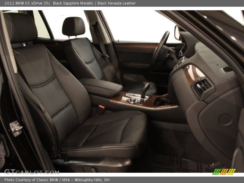 Black Sapphire Metallic / Black Nevada Leather 2011 BMW X3 xDrive 35i