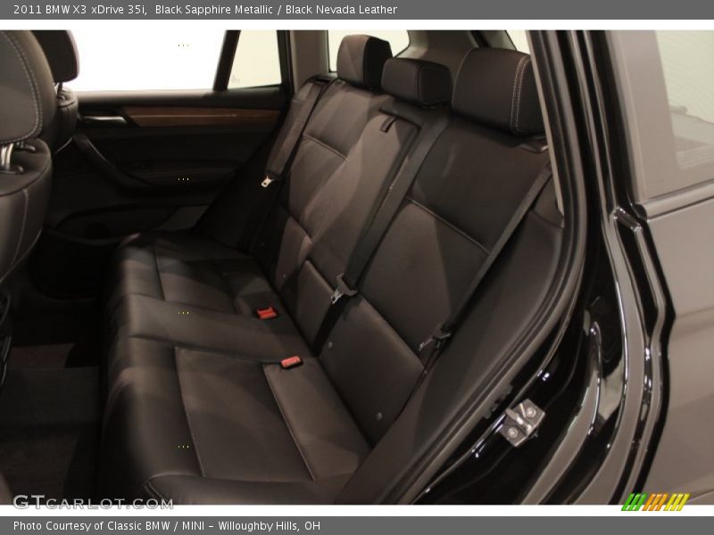 Black Sapphire Metallic / Black Nevada Leather 2011 BMW X3 xDrive 35i