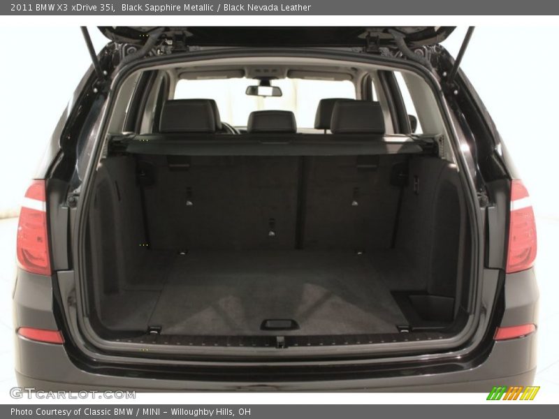 Black Sapphire Metallic / Black Nevada Leather 2011 BMW X3 xDrive 35i