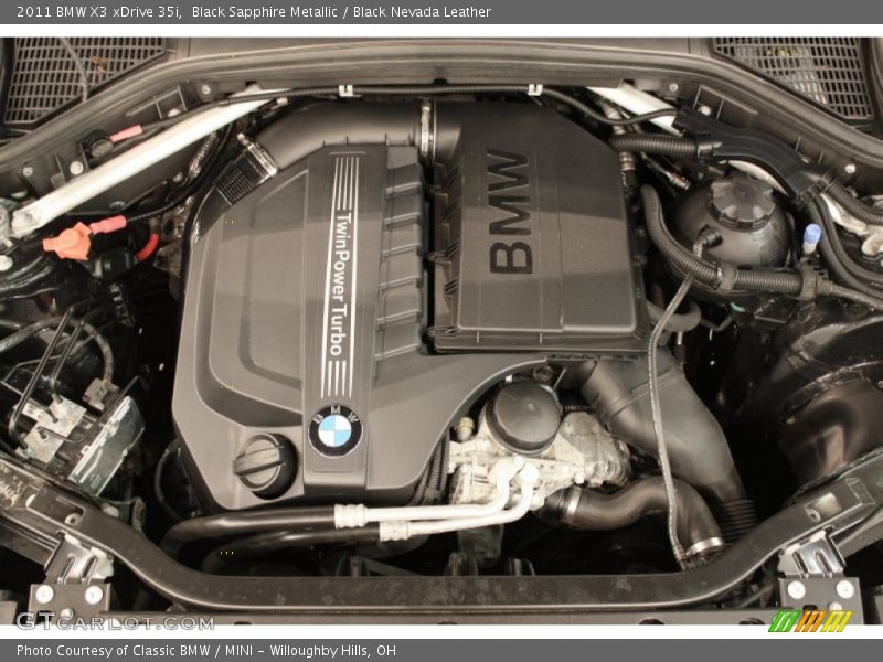 Black Sapphire Metallic / Black Nevada Leather 2011 BMW X3 xDrive 35i