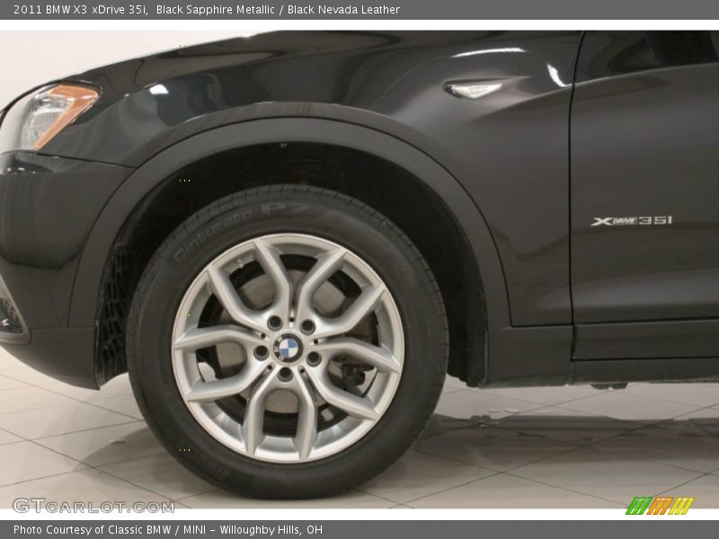 Black Sapphire Metallic / Black Nevada Leather 2011 BMW X3 xDrive 35i