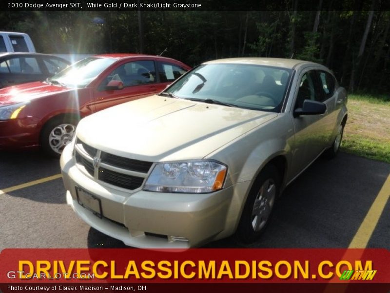 White Gold / Dark Khaki/Light Graystone 2010 Dodge Avenger SXT