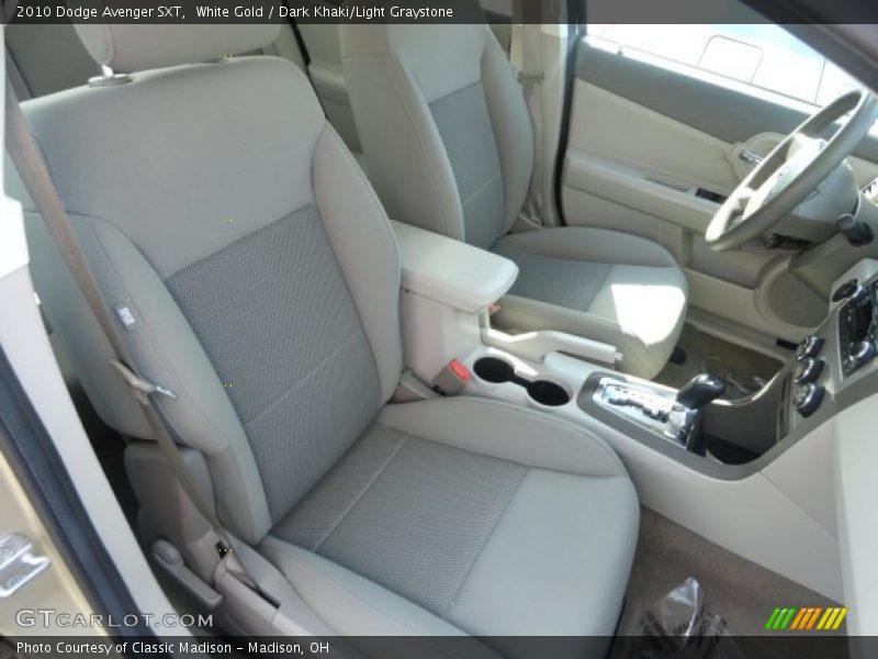 White Gold / Dark Khaki/Light Graystone 2010 Dodge Avenger SXT