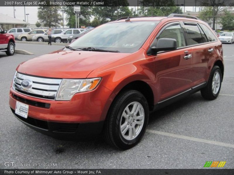 Blazing Copper Metallic / Camel 2007 Ford Edge SE AWD