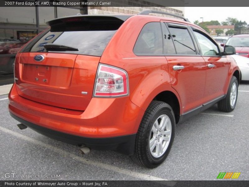 Blazing Copper Metallic / Camel 2007 Ford Edge SE AWD