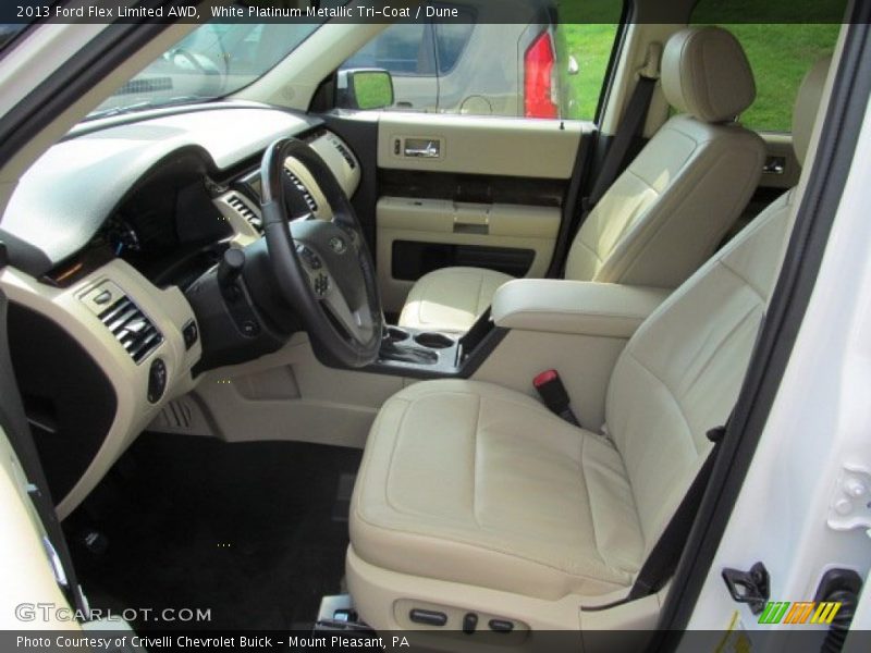White Platinum Metallic Tri-Coat / Dune 2013 Ford Flex Limited AWD