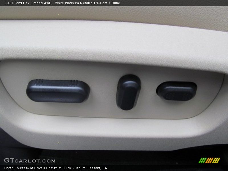 White Platinum Metallic Tri-Coat / Dune 2013 Ford Flex Limited AWD