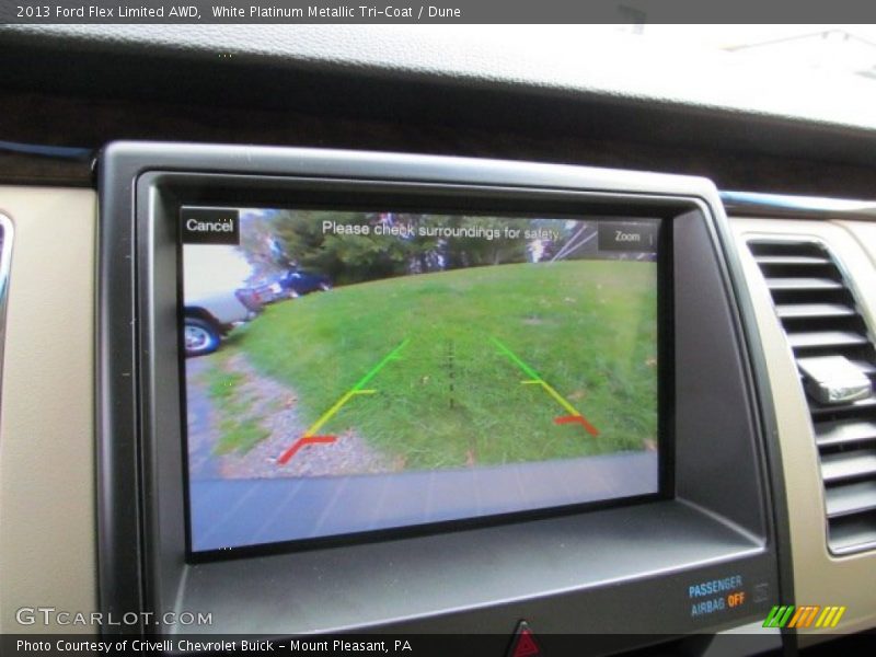 White Platinum Metallic Tri-Coat / Dune 2013 Ford Flex Limited AWD