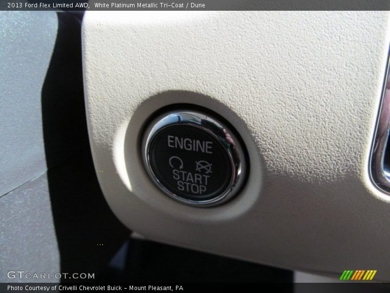 White Platinum Metallic Tri-Coat / Dune 2013 Ford Flex Limited AWD