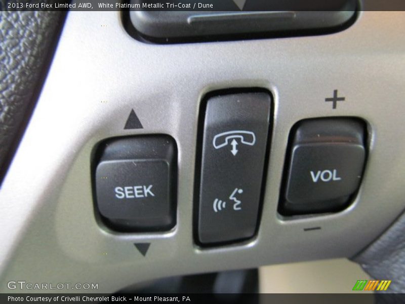 White Platinum Metallic Tri-Coat / Dune 2013 Ford Flex Limited AWD
