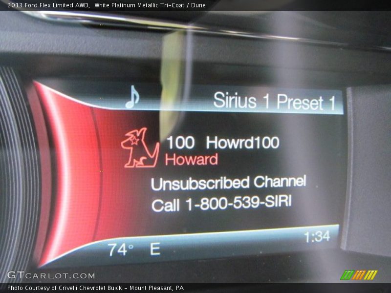 White Platinum Metallic Tri-Coat / Dune 2013 Ford Flex Limited AWD