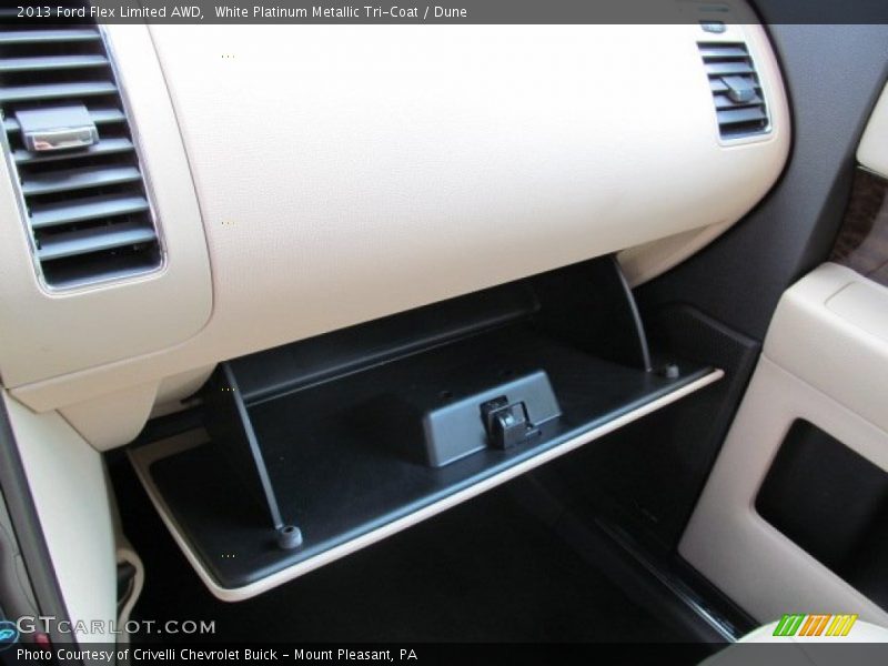 White Platinum Metallic Tri-Coat / Dune 2013 Ford Flex Limited AWD