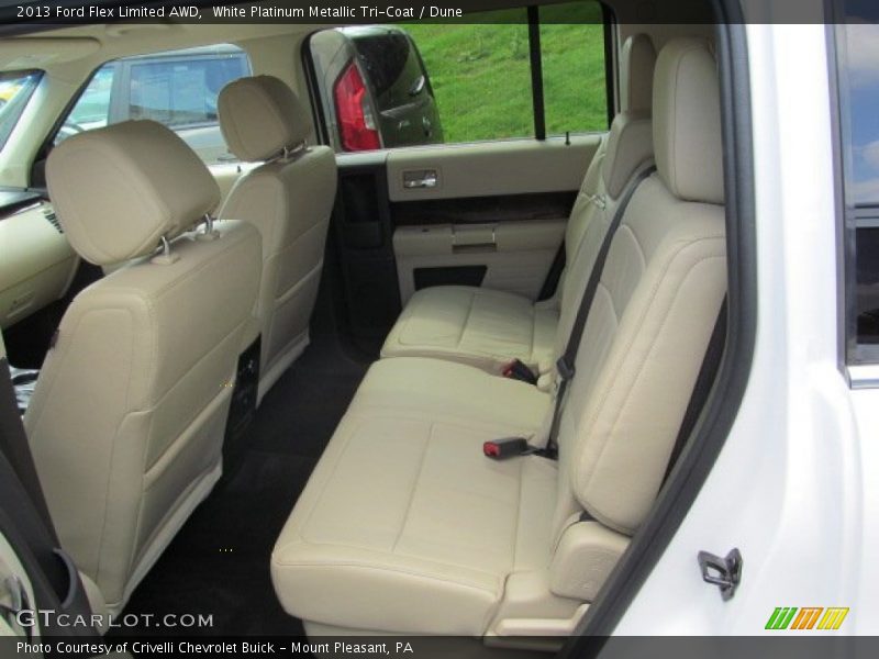 White Platinum Metallic Tri-Coat / Dune 2013 Ford Flex Limited AWD