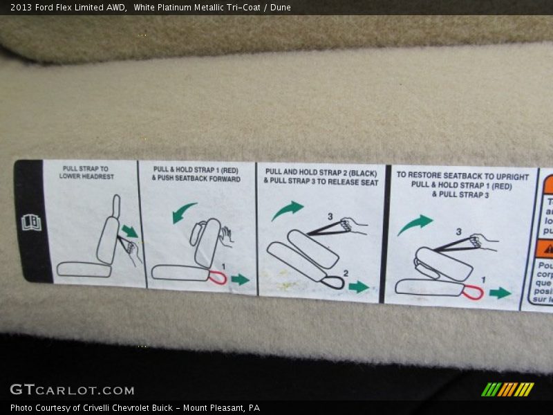 White Platinum Metallic Tri-Coat / Dune 2013 Ford Flex Limited AWD