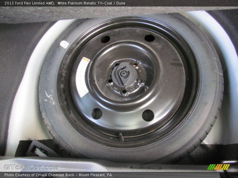 White Platinum Metallic Tri-Coat / Dune 2013 Ford Flex Limited AWD