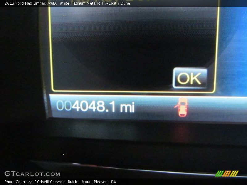 White Platinum Metallic Tri-Coat / Dune 2013 Ford Flex Limited AWD