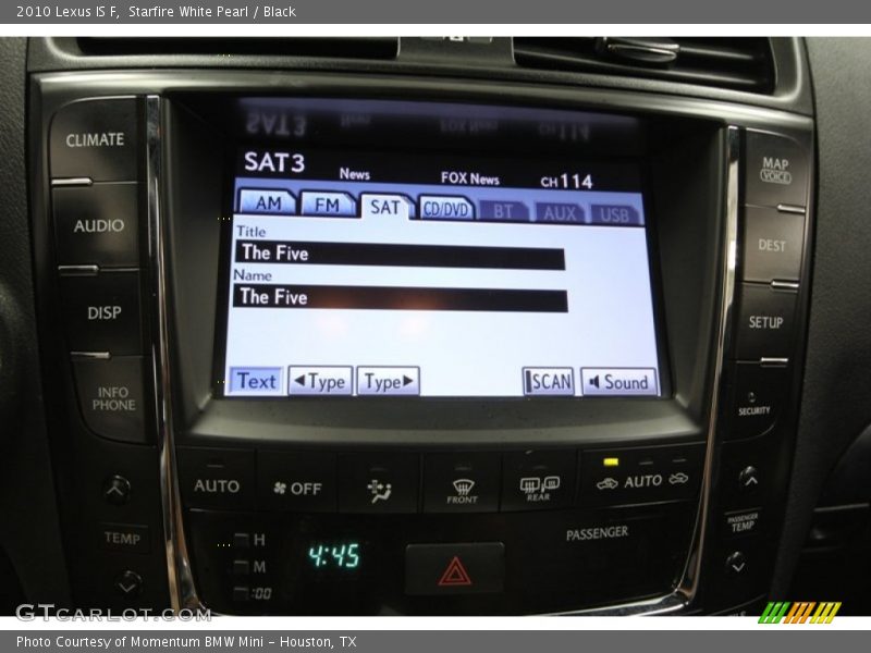 Starfire White Pearl / Black 2010 Lexus IS F