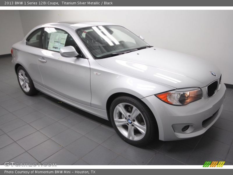 Titanium Silver Metallic / Black 2013 BMW 1 Series 128i Coupe