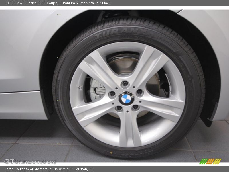 Titanium Silver Metallic / Black 2013 BMW 1 Series 128i Coupe