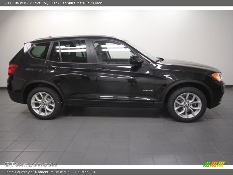 Black Sapphire Metallic / Black 2013 BMW X3 xDrive 35i
