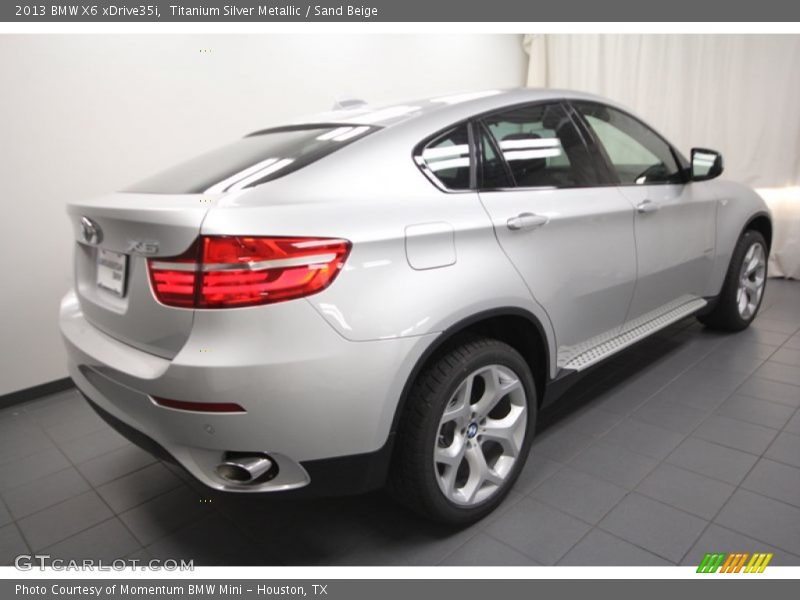 Titanium Silver Metallic / Sand Beige 2013 BMW X6 xDrive35i