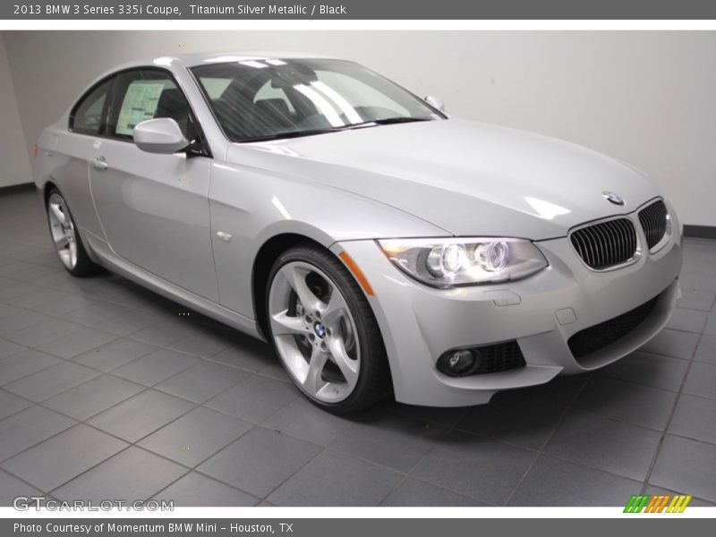 Titanium Silver Metallic / Black 2013 BMW 3 Series 335i Coupe