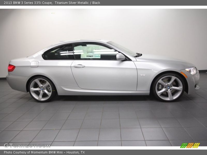 Titanium Silver Metallic / Black 2013 BMW 3 Series 335i Coupe