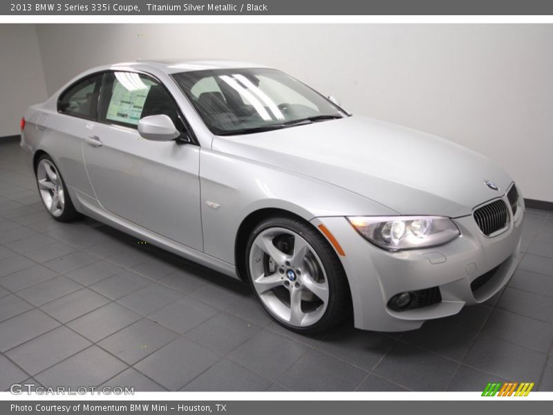 Titanium Silver Metallic / Black 2013 BMW 3 Series 335i Coupe