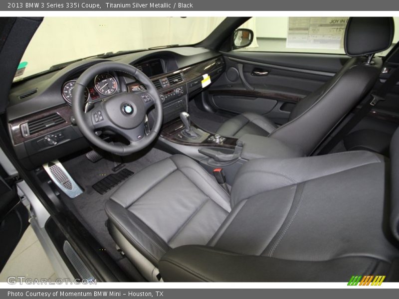 Titanium Silver Metallic / Black 2013 BMW 3 Series 335i Coupe