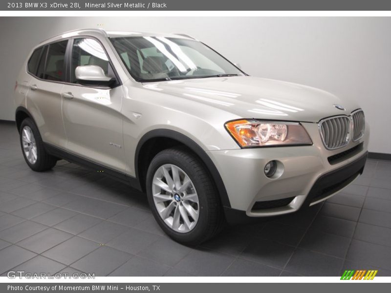 Mineral Silver Metallic / Black 2013 BMW X3 xDrive 28i