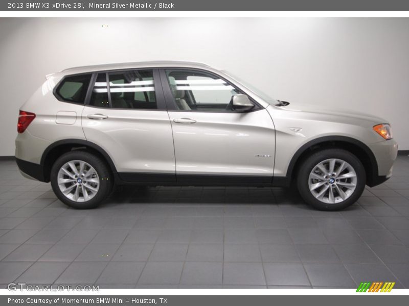 Mineral Silver Metallic / Black 2013 BMW X3 xDrive 28i