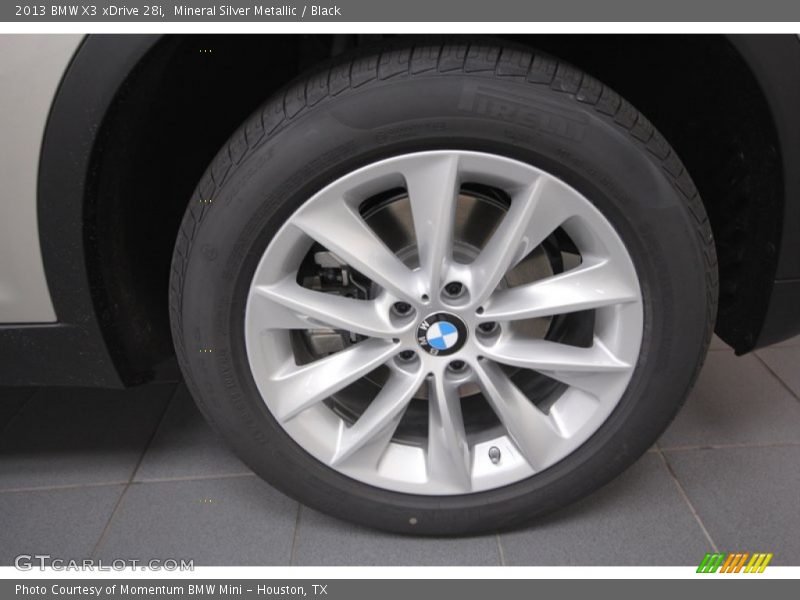 Mineral Silver Metallic / Black 2013 BMW X3 xDrive 28i