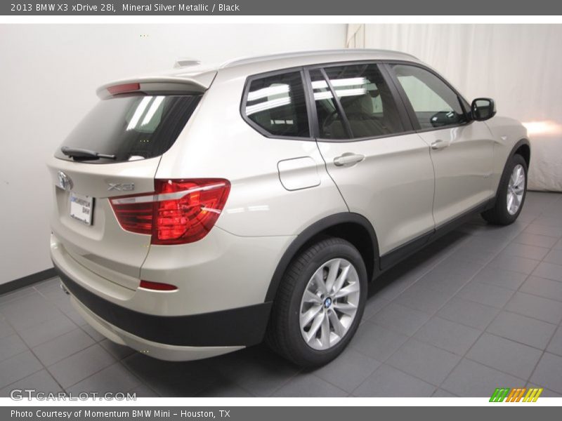 Mineral Silver Metallic / Black 2013 BMW X3 xDrive 28i