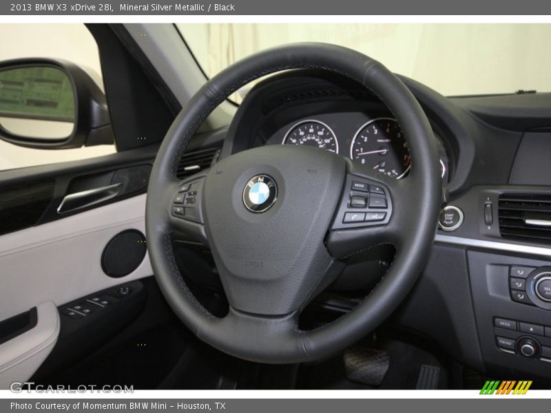 Mineral Silver Metallic / Black 2013 BMW X3 xDrive 28i