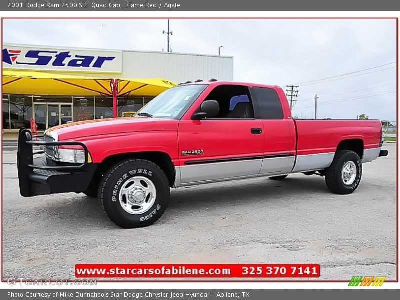 Flame Red / Agate 2001 Dodge Ram 2500 SLT Quad Cab